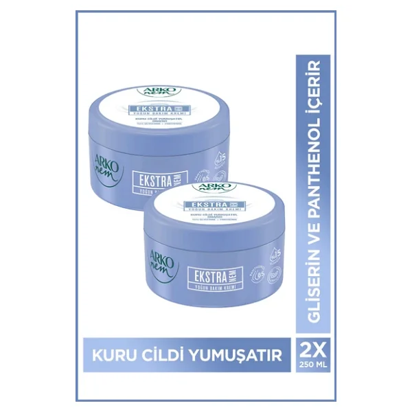 Arko Temel Bakım Ekstra Nem Kavanoz Nemlendirici Krem 250 Ml - Görsel 5
