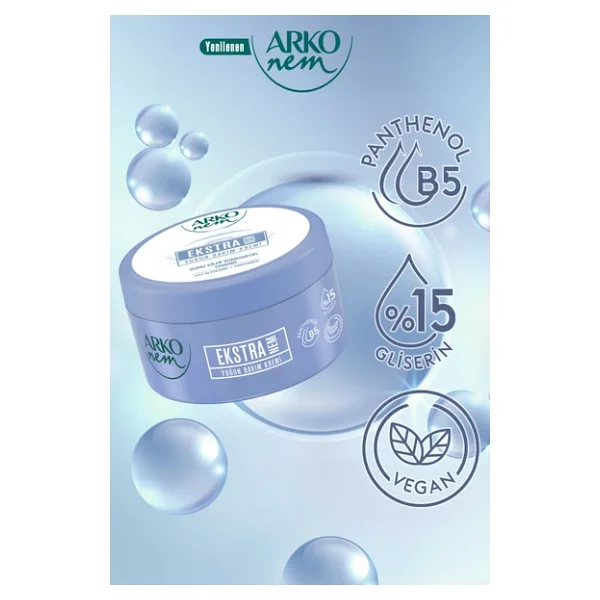 Arko Temel Bakım Ekstra Nem Kavanoz Nemlendirici Krem 250 Ml - Görsel 4