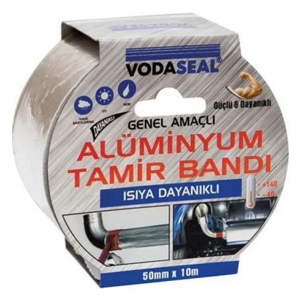 Vodabond Isıya Dayanıklı Alüminyum Tamir Bandı, 50 Mm, 10 M - Görsel 3
