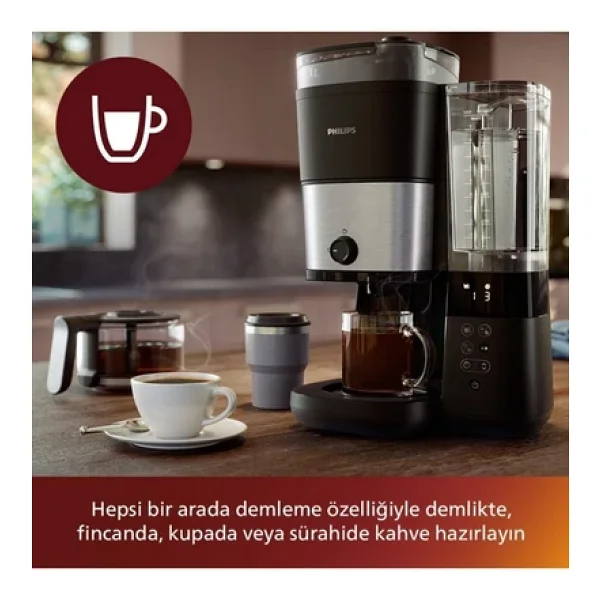 Philips Hd7888/01 All-In-1 Brew Öğütücülü Filtre Kahve Makinesi - Görsel 6
