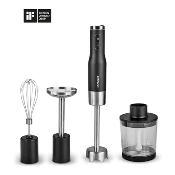 Homend Artfood 1925h Siyah Standlı 800 W El Blender Seti - Görsel 4