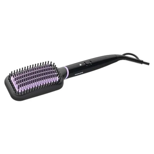 Philips Isıtmalı Saç Düzleştirici Fırça Siyah-Mor - Görsel 3