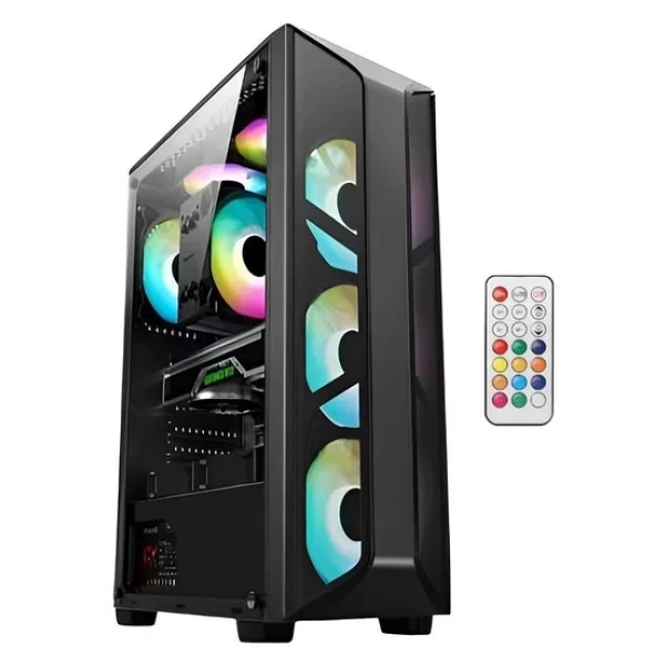 Aztech Azt101-B RGB Fanlı Siyah Atx Oyuncu Kasası - Görsel 5