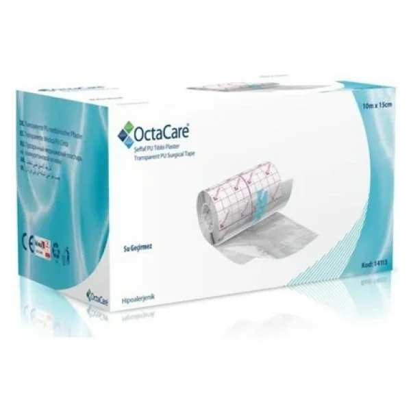 Octacare 14115 Şeffaf Pu 10m X 15cm Tıbbi Su Geçirmez Flaster - Görsel 4