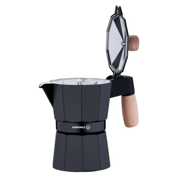 Korkmaz Etna Siyah 3 Fincan Moka Pot - Görsel 3