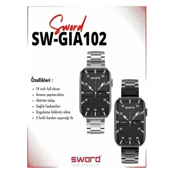 Sword Sw-Gıa102 Watch 2 Siyah Akıllı Saat - Görsel 2