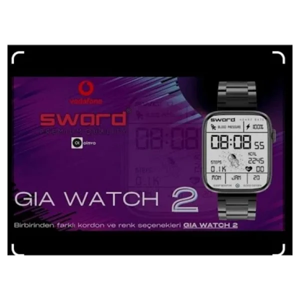 Sword Sw-Gıa102 Watch 2 Siyah Akıllı Saat - Görsel 3