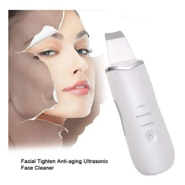 Pazariz Scrubber Ultrasonic Siyah Nokta Sivilce Giderici Spatula Şarjlı Cilt Temizleyici - Görsel 2