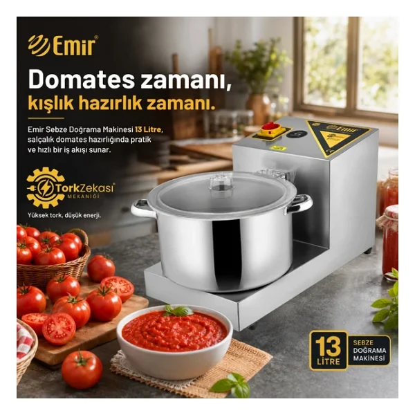 Emir Büyük Soğan Doğrama Lahmacun İçi Hazırlama Makinesi Makinası 13 Litre - Görsel 4
