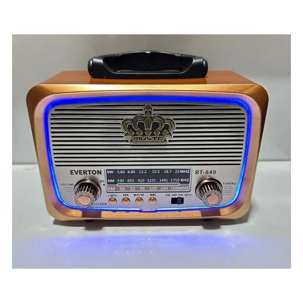 Everton Rt-849 Bluetooth Güneş Panelli Nostaljik Radyo - Görsel 4