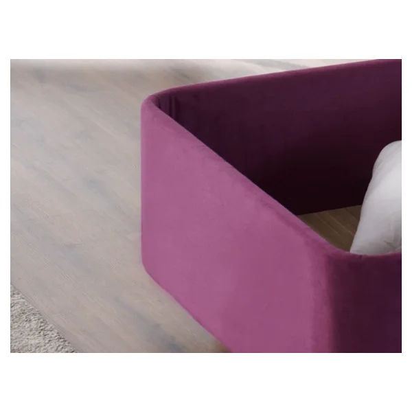 Niron Purple Baza 120x200 Cm Tek Kişilik Sandıklı Mor Kumaş Baza Silinebilir Soho Kumaş - Görsel 6