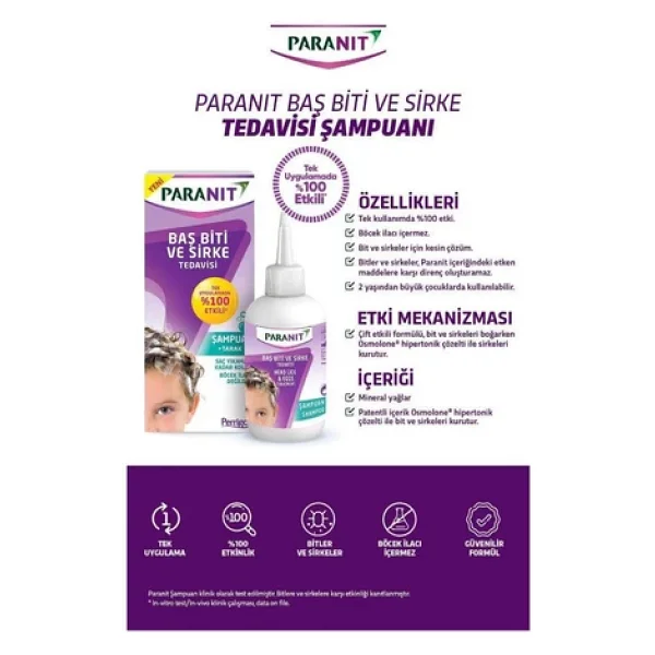 Paranit Bit Şampuan 100 Ml+ Baş Sprey 100 Ml Tedavi Seti - Görsel 4