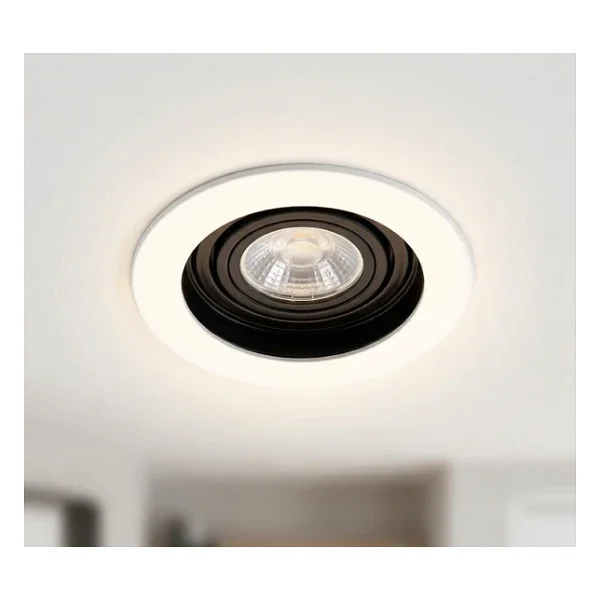 Noas Yl60 1661 Amazon Beyaz Siyah Yuvarlak Spot Kasası - Görsel 2
