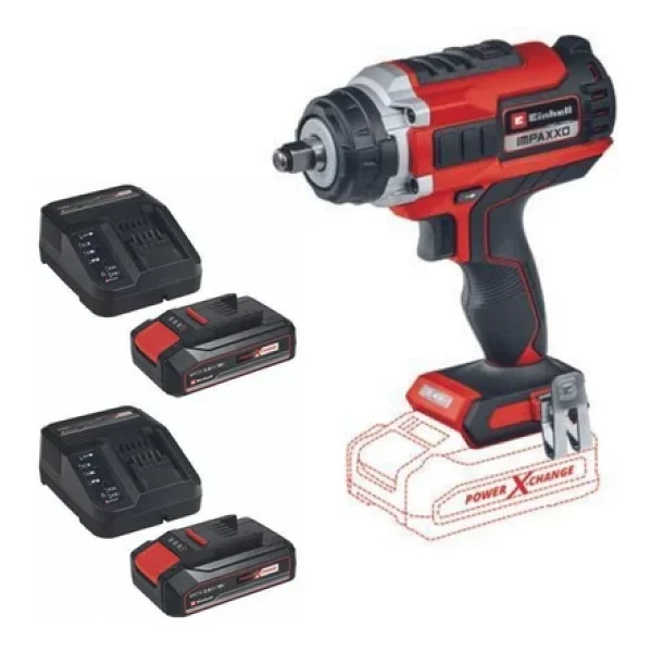 Einhell Impaxxo 18/400 Çift Akülü 2.5 Ah Darbeli Somun Sıkma Makinesi - Görsel 3