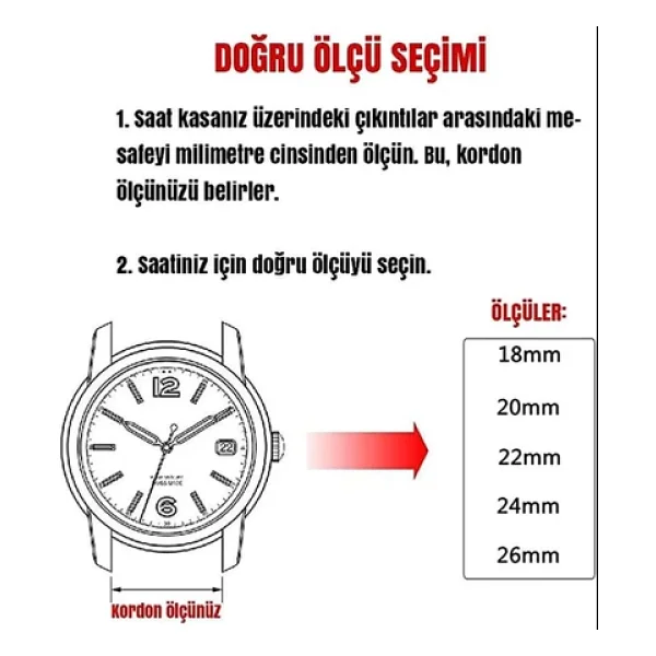 Fado& Fosil Uyumlu &Her Saate Uyumlu Greyzi Deri Saat Kordonu 24 Mm (85) Mavi - Görsel 5