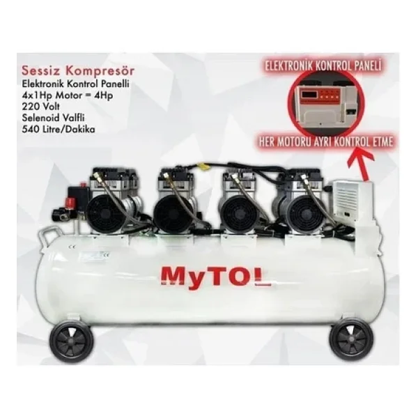 Mytol 200 Lt Sessiz Hava Kompresörü Ews200b - Görsel 7