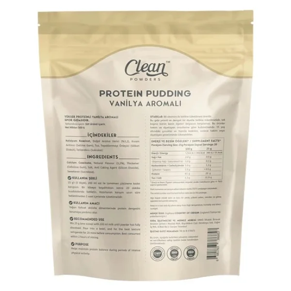 Clean Powders 500 Gr Protein Puding Öğün Tozu - Görsel 2