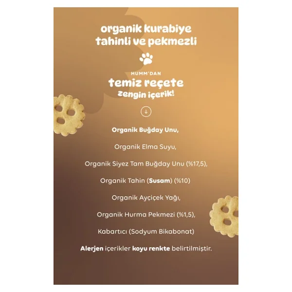 Humm Organic Tahinli Ve Pekmezli Kurabiye 55 Gr - Görsel 7