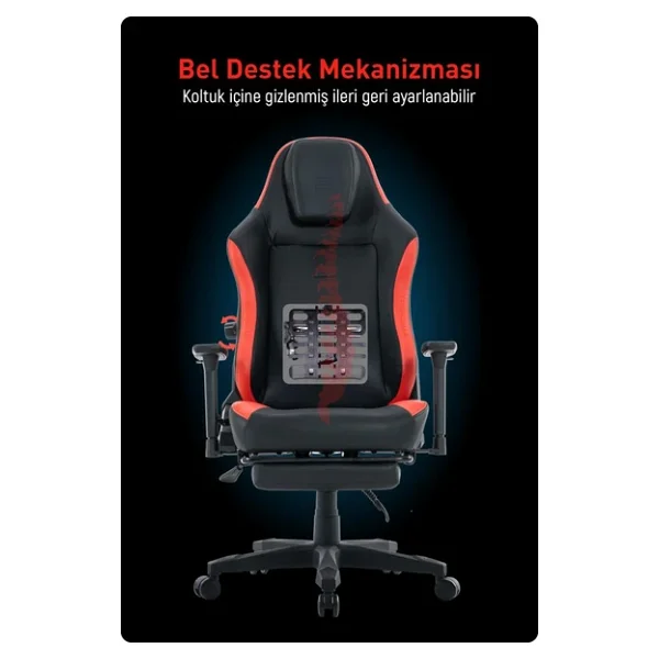 Fashcolle Globe Pro Black-Red Oyuncu Koltuğu - Görsel 7