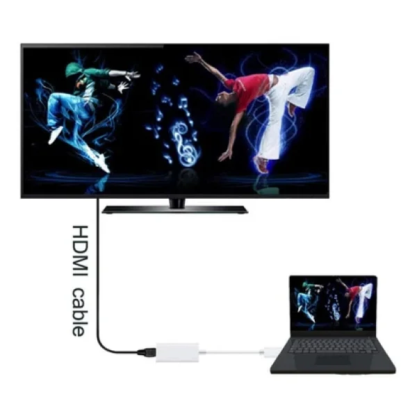 Mini Displayport To Hdmi Dönüştürücü Mini Dp Hdmı Mini Display In Hdmi Out Converter Thunderbolt - Görsel 4