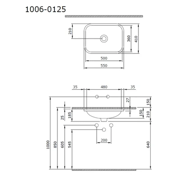 Bocchi Scala 1006-001-0125 55 Cm Parlak Beyaz Tezgah Altı Lavabo - Görsel 6