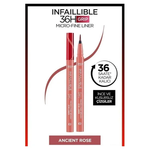 L'oreal Paris Infaillible 36h Grip Micro Fine Eyeliner 03 Ancient Rose - Görsel 5