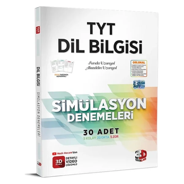 3d Yayınları Tyt Dil Bilgisi Simülasyon Denemeleri - Görsel 5