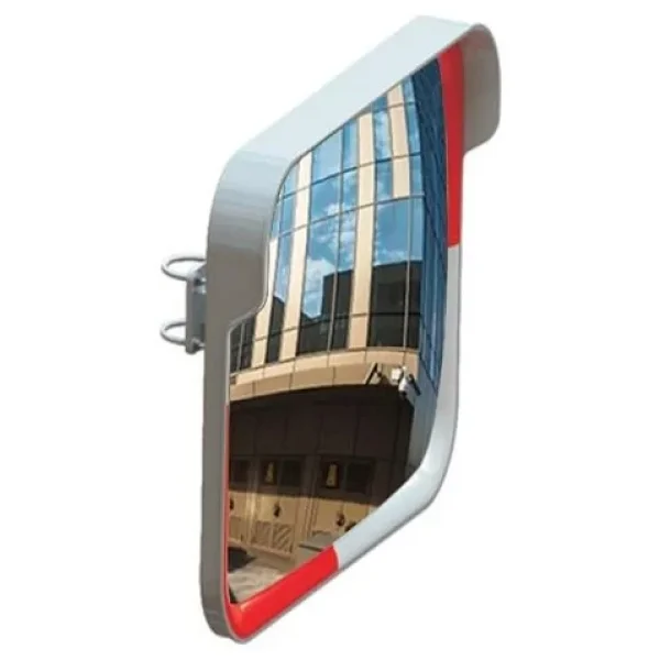 Bombeli Güvenlik Aynası Otopark Aynası Akrilik Trafik Aynası Ankara 40x60 Cm Ve 2.5m Ayna Direği - Görsel 2