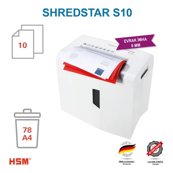 Hsm Shredstar S10 Evrak İmha Makinesi - Görsel 7