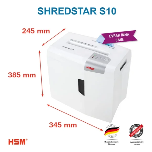 Hsm Shredstar S10 Evrak İmha Makinesi - Görsel 6