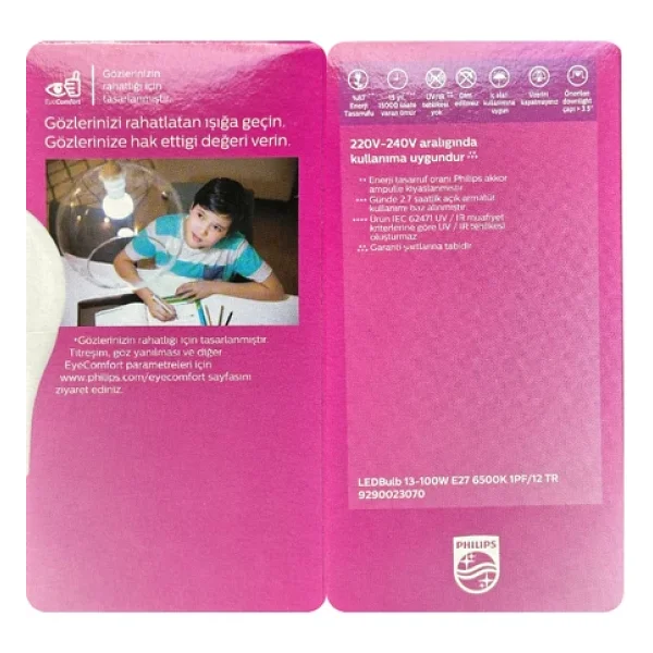 Philips Mycare Beyaz Işık 13 W-100 W E27 LED Ampul - Görsel 7