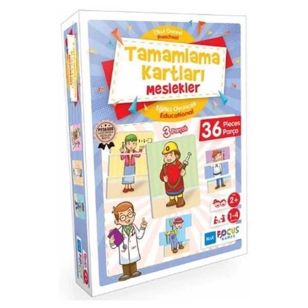 Blue Focus Meslekler Tamamlama Kartları 36 Parça - Görsel 4