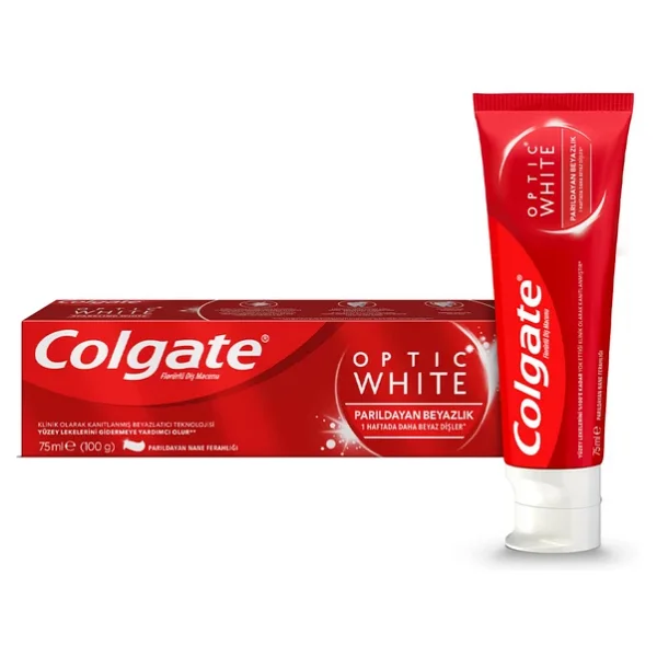 Colgate Optic White Parıldayan Beyazlık 75 ml 4 Adet Florürlü Diş Macunu - Görsel 4