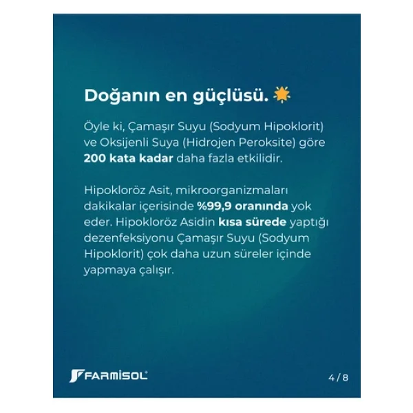 Farmisol Antiviral Hipokloröz Antiseptik 5 Lt El Yüz Ve Cilt Solüsyonu - Görsel 4