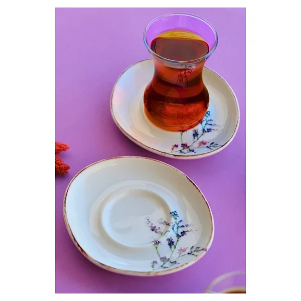Tabak Evi Pebble Lila 13 Cm 6'lı Çay Tabağı - Görsel 5
