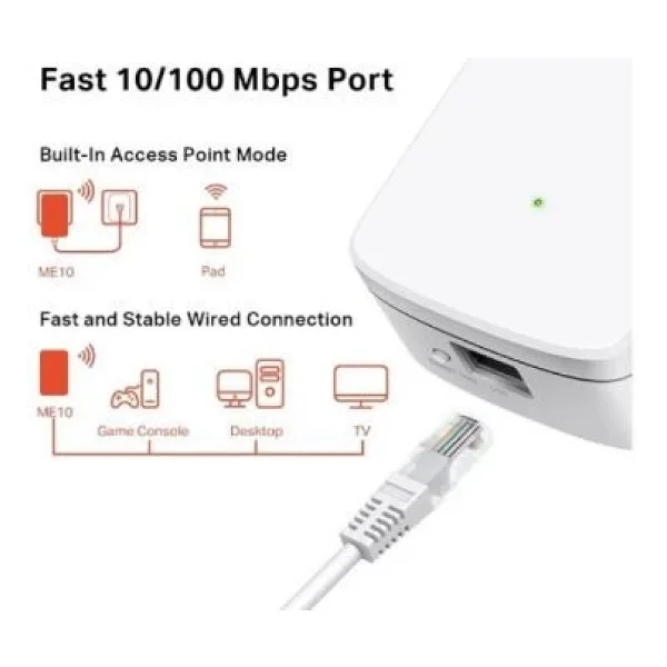 Mercusys Me10 300 Mbps Wi-Fi Güçlendirici - Görsel 10