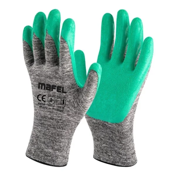 Mafel Mf-80 Camcı Yeşil Lateks İş Güvenlik Eldiven - 10/XL - 10 Çift - Paket - Görsel 4