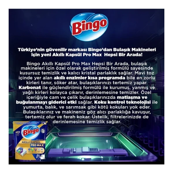 Bingo Akıllı Kapsül Pro Max Bulaşık Makinesi Tableti 60'lı 4 Adet - Görsel 4