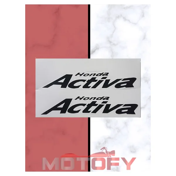 Honda Activa 100 Yan Kapak Sticker Etiket Seti Gri - Görsel 3