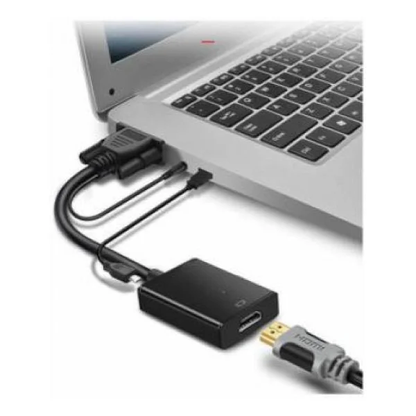 Hdmi To Vga Kablo Ses Destekli Çevirici Dönüştürücü - Görsel 7
