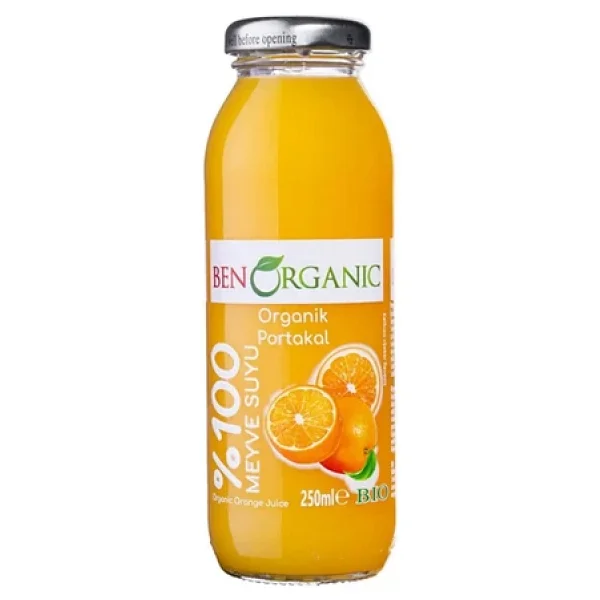 Benorganic Organik Portakal Suyu 250 Ml - Görsel 3