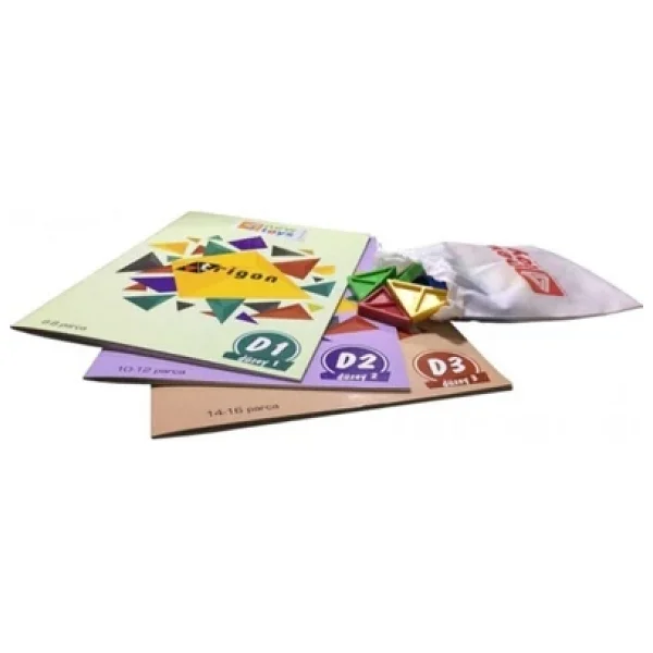 Newtoys New Toys Trigon Oyunu Akıl Zeka Oyun Gelişmiş Tangram 3 Kitapçıklı - Görsel 3