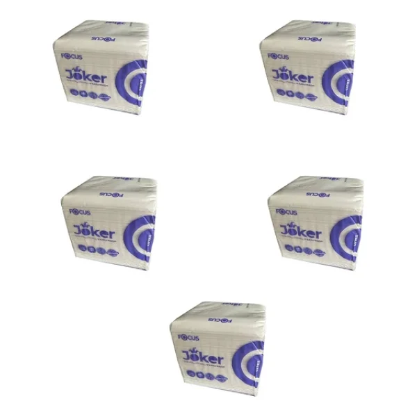 Focus Joker Masaüstü Tek Çek V Katlama Kağıt Dispenser Peçete - 2 Kat - 250 Adetlik 5 Paket - Görsel 3