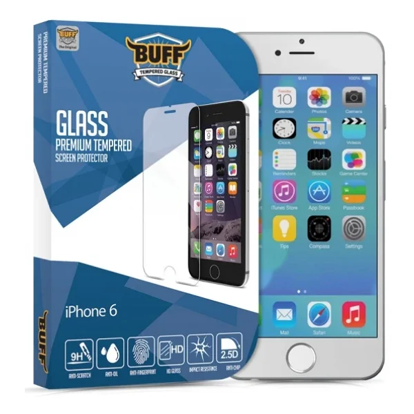 Buff iPhone 6 / 6s İle Uyumlu Glass Ekran Koruyucu - Görsel 3