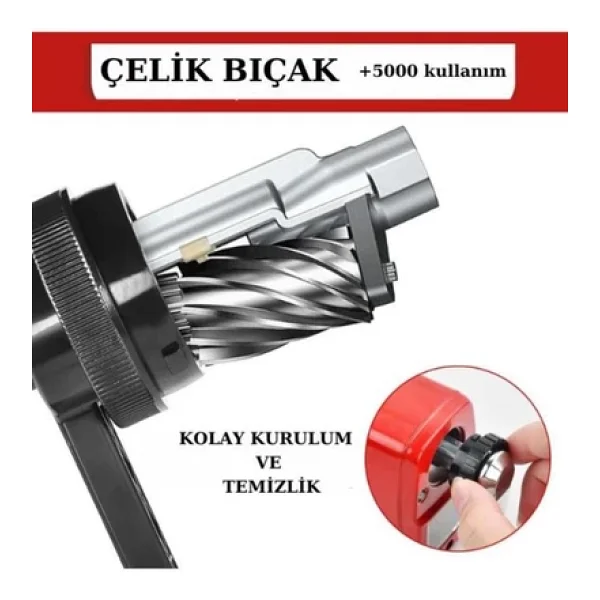 Mas 6732 Kırmızı Büyük Kollu Kalemtıraş - Görsel 5