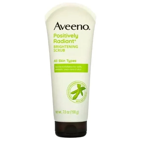 Aveeno Positively Radiant Cilt Aydınlatıcı Peeling Günlük Yüz Peelingi Nem Zengini Soya Özü 7.0 Oz 198gr - Görsel 3