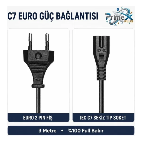 Primex Px-Typ3 3 M Güç Kablosu - Görsel 4