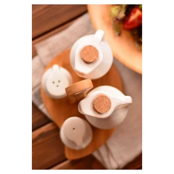 Bambum B0564 Tile Yağlık Sirkelik Tuzluk Biberlik Seti - Görsel 6