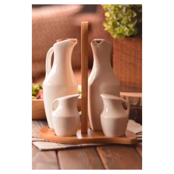 Bambum B0564 Tile Yağlık Sirkelik Tuzluk Biberlik Seti - Görsel 3