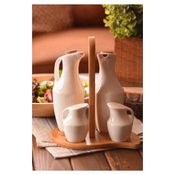 Bambum B0564 Tile Yağlık Sirkelik Tuzluk Biberlik Seti - Görsel 7
